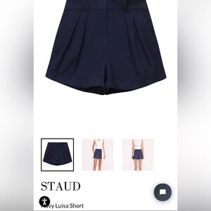 STAUD Navy Blue Shorts NWT